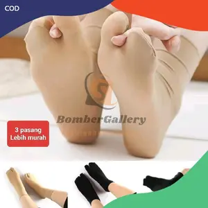 3 pasang Kaos kaki jempol muslimah semata kaki Pendek oversize harga grosir Wanita