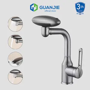 GUANJIE - Kran Wastafel 304 / Kran Cuci Tangan / Kran Bambu / Kran Air Kran Wastafel Stainless Up Down Keran Cuci Tangan