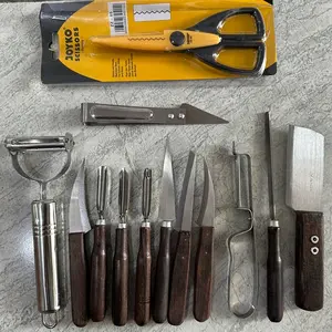 Pisau garnish / pisau ukir buah / pisau carving isi 7 buntung bonus parutan lengkap bonus asahan dan gunting
