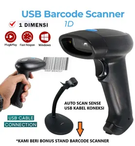 Barcode Scanner 1D Auto Scanning Laser EP5000G EP1808A Free Stand