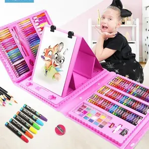 Barangunik2021 - Crayon Set 208 Alat Mewarnai Warna Set 208pcs Pensil Warna Krayon Set