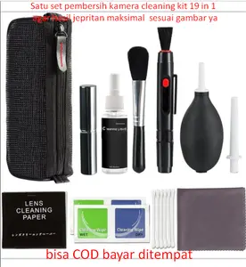 Satu set pembersih kamera cleaning kit 19 in 1 agar hasil jepritan maksimal  sesuai gambar ya