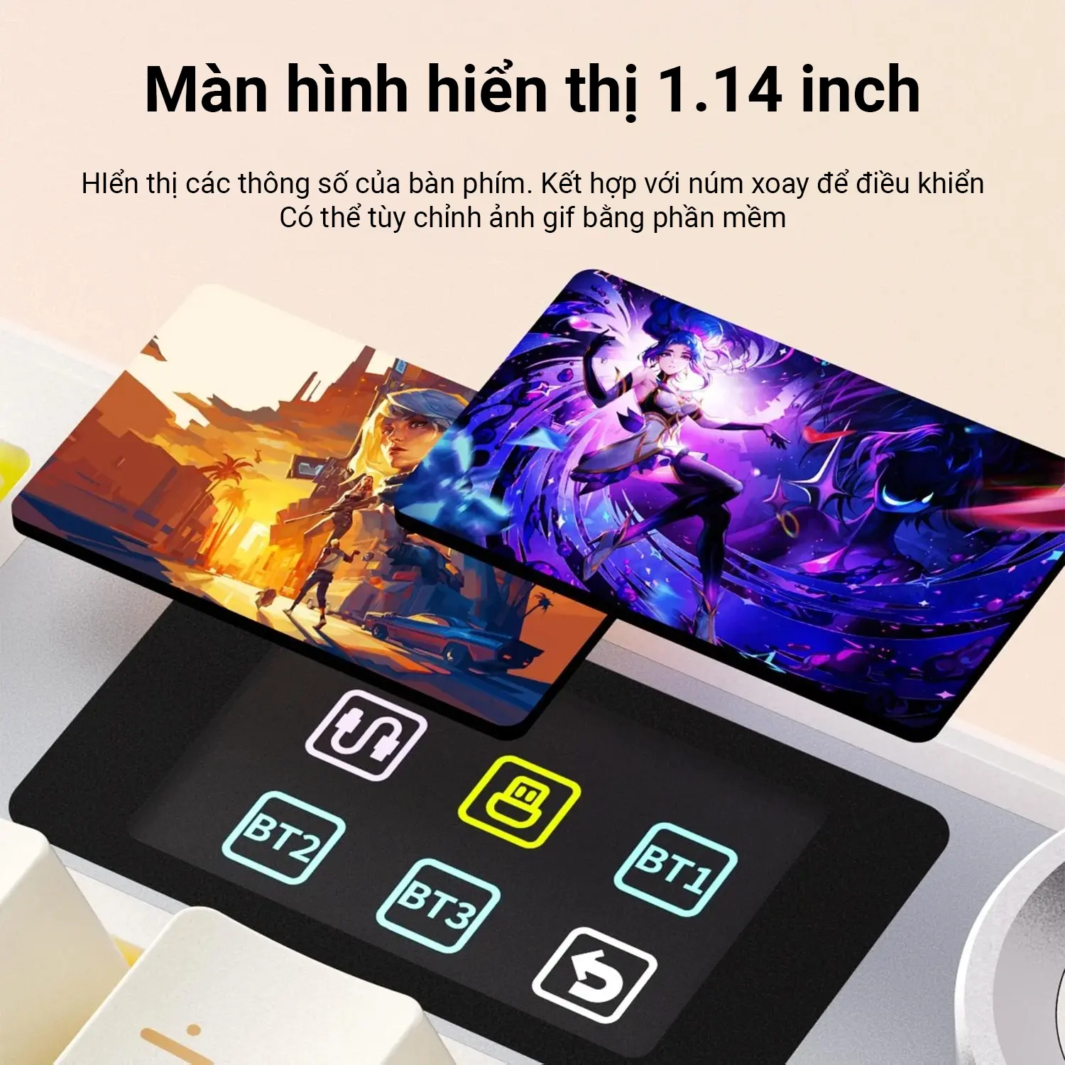 [AULA F108 Pro]Bàn phím cơ AULA F108Pro 3 mode kết nối - Phiên bản nâng cấp full size có núm xoay và màn hình 1.4 in - Pin 8000 mAh - Gasket Structure - Full key hotswapable - Phần mềm tùy chỉnh macro - Bảo hành 12T | BigBuy360 - bigbuy360.vn