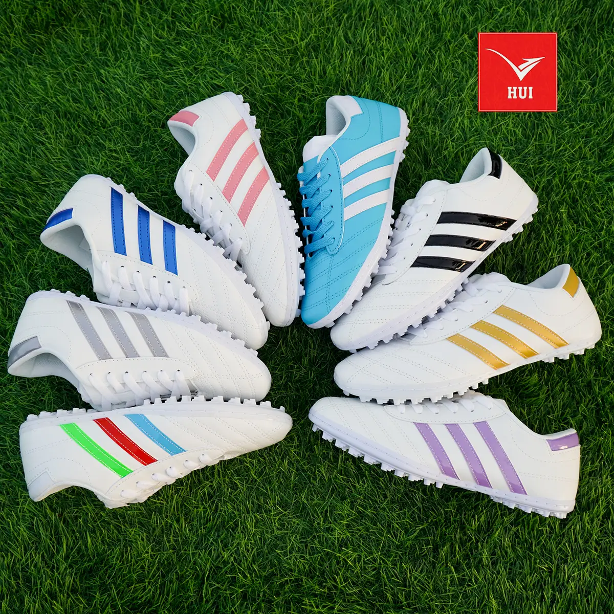 Giày bóng đá Wika 3 sọc TẶNG [Bình xịt khử mùi + Tất dệt kim + Băng cuốn chân] Sneaker Sport - 1