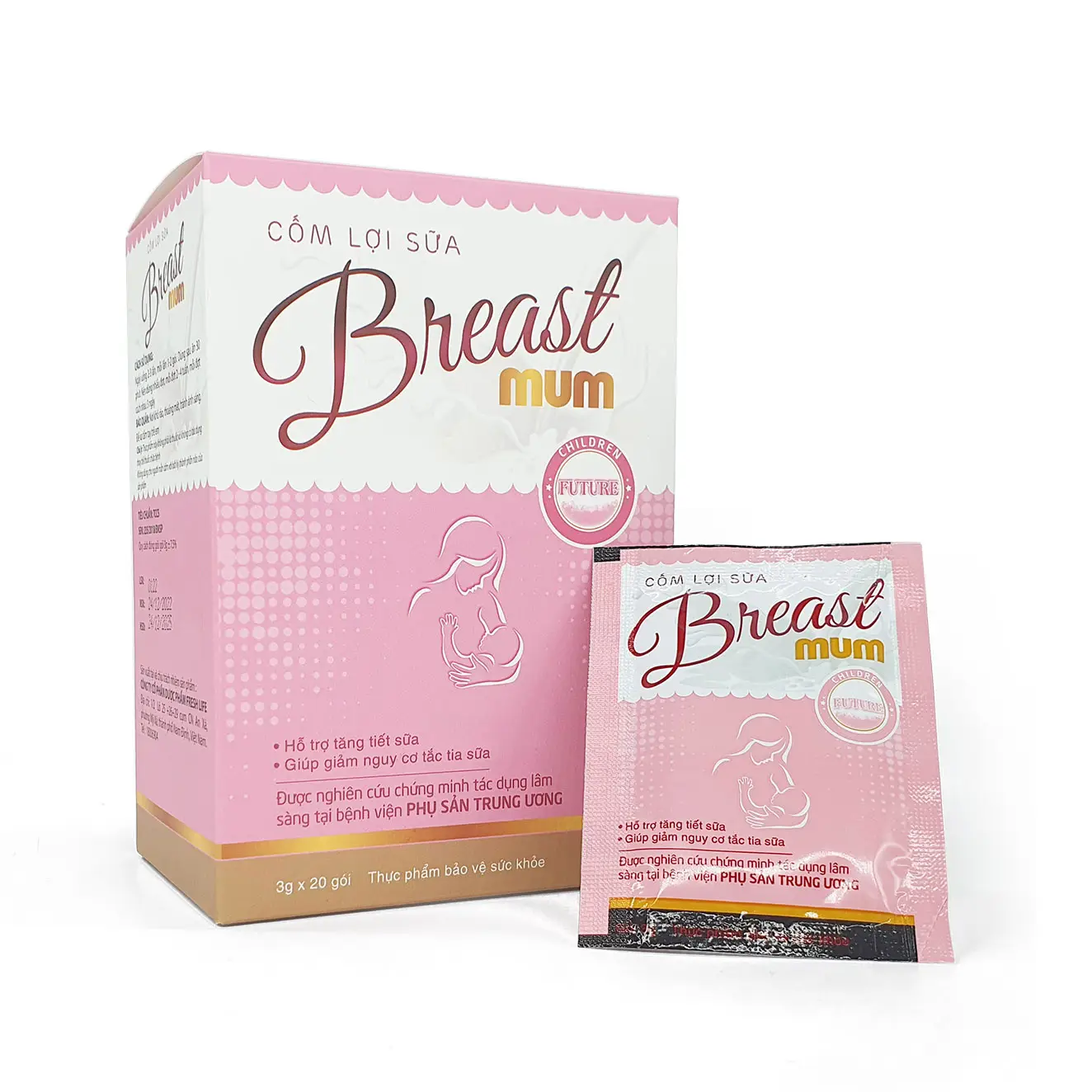 Cốm lợi Sữa Breast mum - Tăng chất lượng và số lượng sữa mẹ cho mẹ ít sữa, sữa loãng, mất sữa sau khi sinh và đang cho con bú