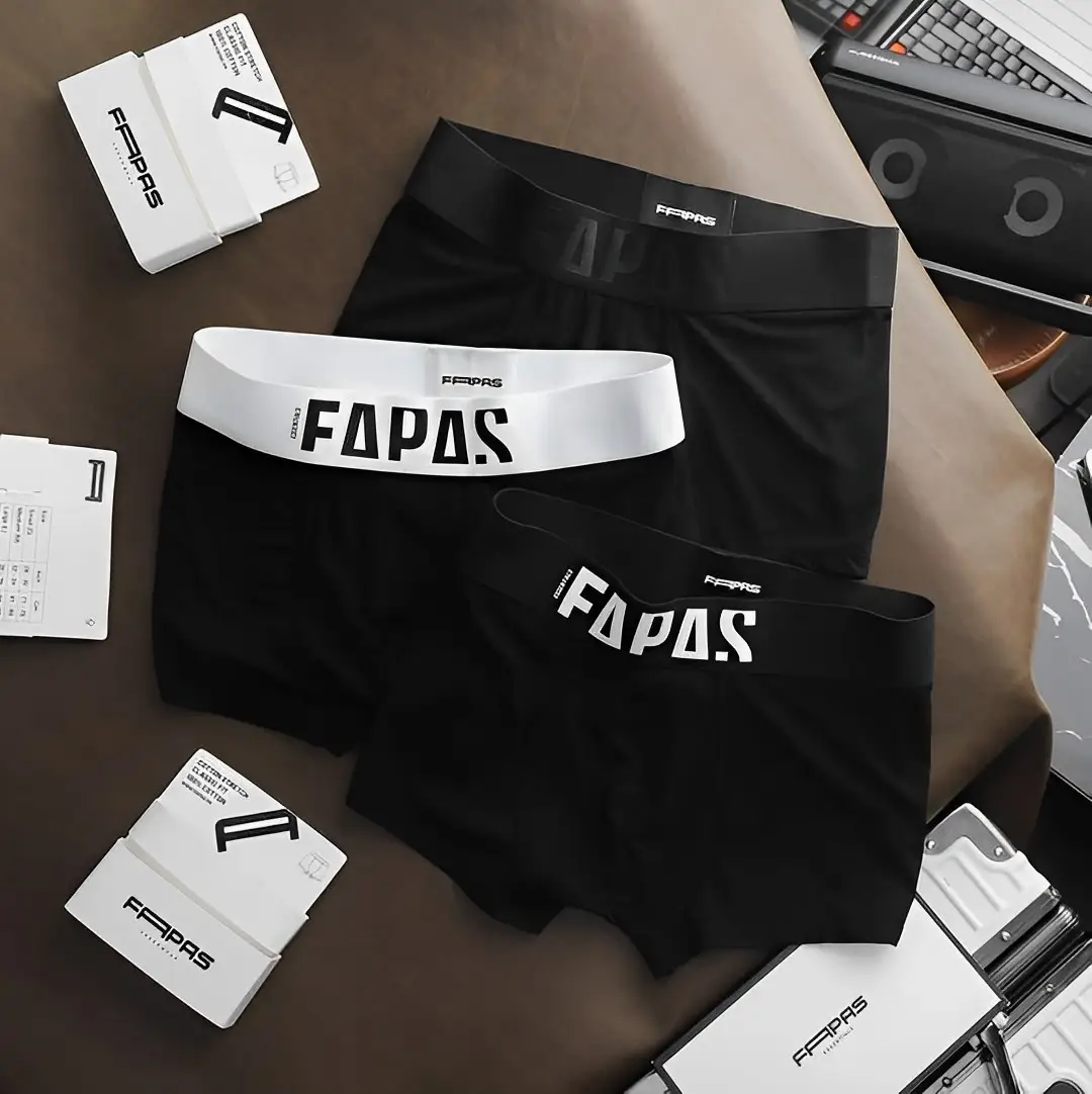 Quần lót nam FAS trơn co giãn 4 chiều Menswear Quần Boxer Thun QUần Sịp nam quần quần - 1