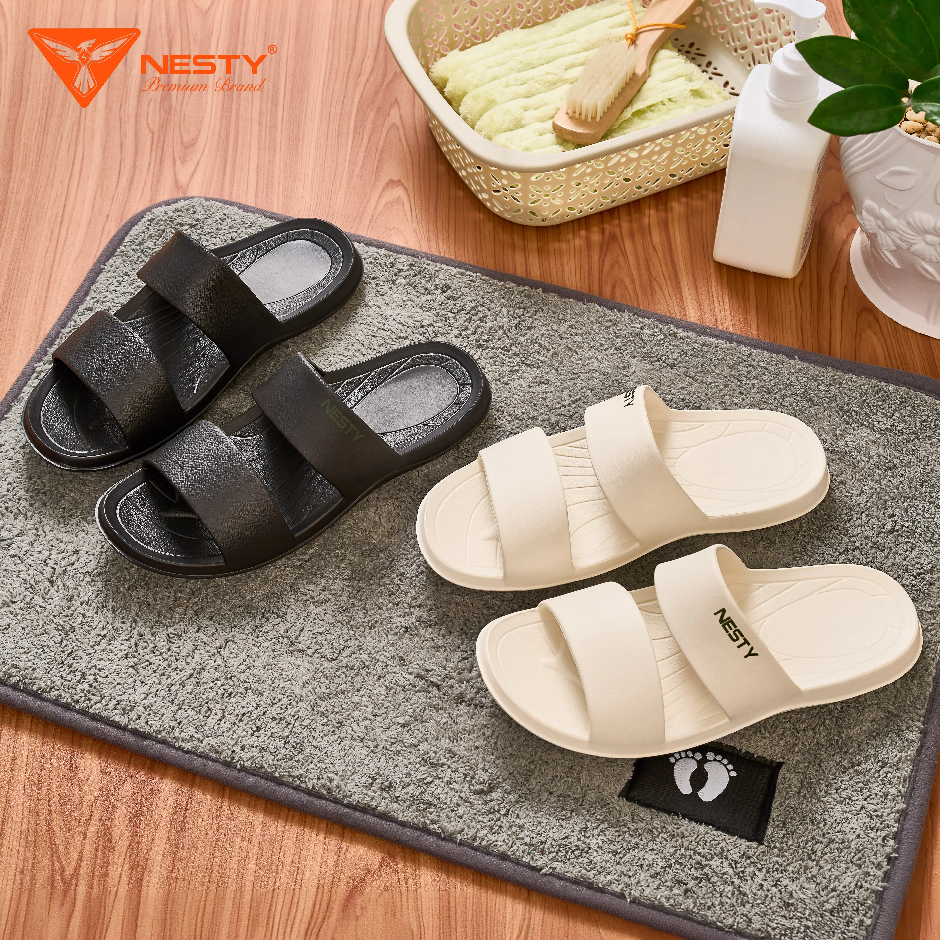 [NE03] Dép Hai Quai Unisex NESTY Nhẹ Bền Chống Trơn Kiểu Dáng Dép 2 Quai Ngang Thời Trang Basic Slipper Đế Bằng DéP Nam Dép Lê [KO4]