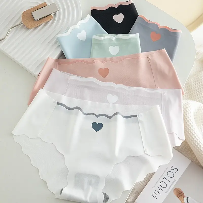 Set 10 Quần Lót Su Tim Không Viền Mẫu Mới 2023 .A06 (có bán set 5) Nữ Women