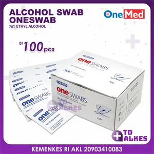 Alkohol One Swabs Kapas Tisu Tissue Oneswabs Pads Onemed