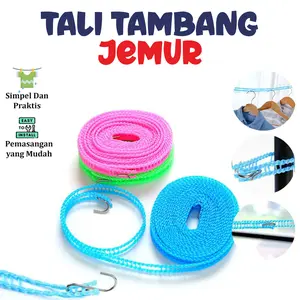 Tali Jemuran Baju 5 Meter / Clothes Line / Tali Gantungan Baju / Tali Tambang Jemur Baju / Tali Jemuran Baju Bahan Nylon