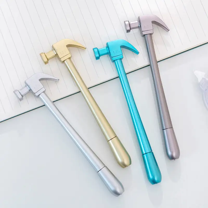 Bút Gel Hình Hammer 0.5mm Màu Đen Văn Phòng Phẩm Mô Phỏng Sáng Tạo Chất Liệu Nhựa Kích Thước 4x14cm Trọng Lượng 14g
