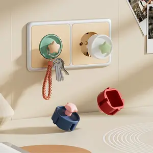 【Blissi】Penutup Stop Kontak EU, Pelindung Soket Anti Bayi dengan Pengait, Tutup Pengaman Steker Kartun Silikon