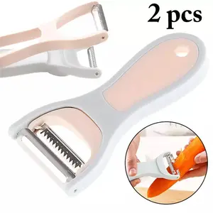 2 in 1 Peeler Slicer Buah Sayuran Kentang Wortel Pisau Kupas Pengupas Kulit Buah