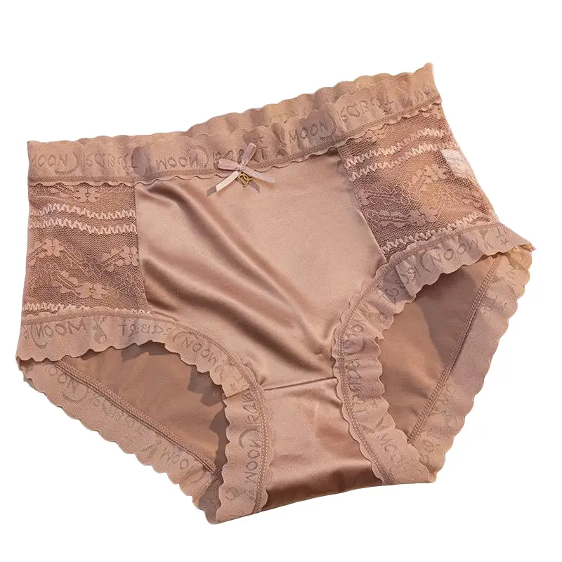 [R5] Combo 10 Quần Lót Nữ Su Lụa Satin Ren Có Hông Thông Thoáng Mát Mềm Mịn sanitary  panties Women