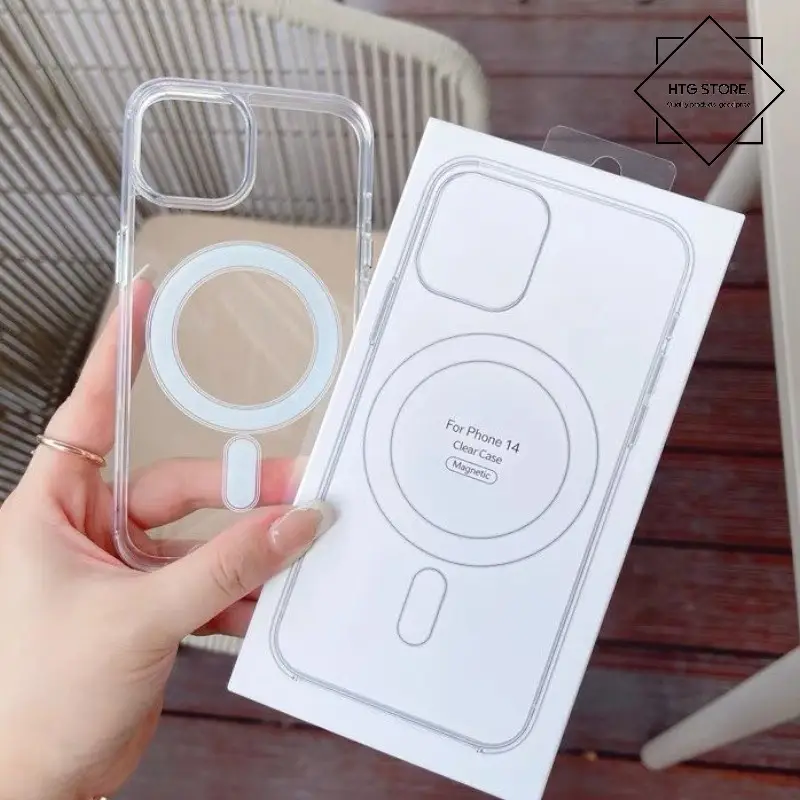 ỐP LƯNG OEM Trong suốt điện thoại di động có sạc MagSafe nắp lưng  FULL MÃ IP CHỐNG VA ĐẬP