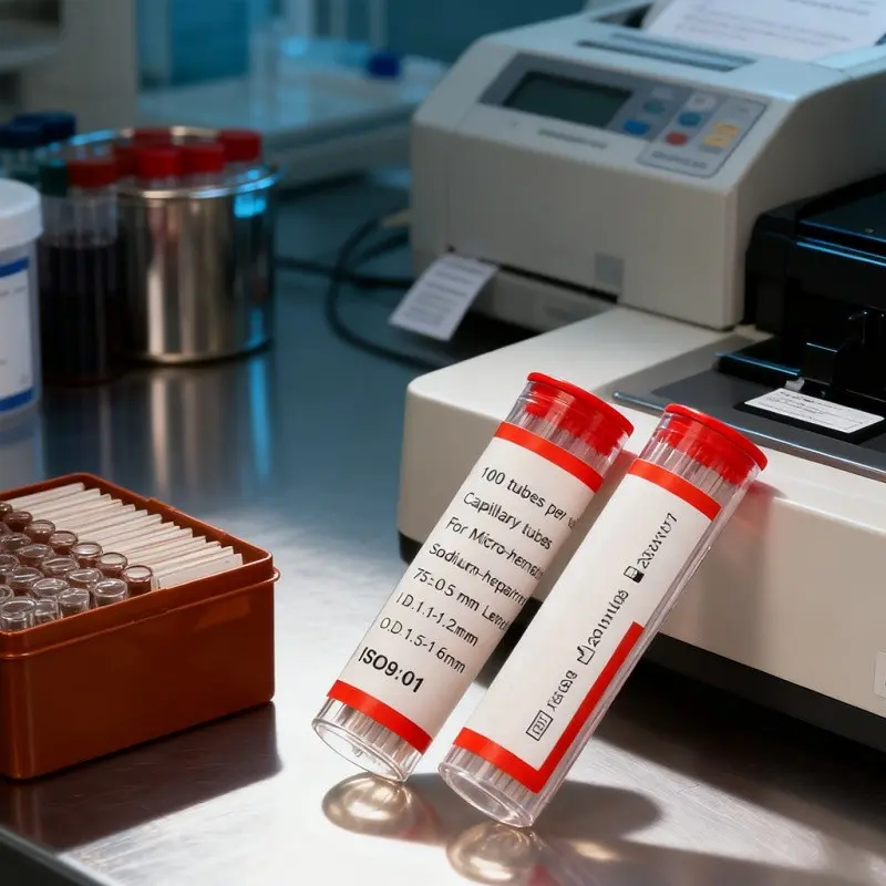 Glass capillary blood collection tube, glass capillary red dot sample ...