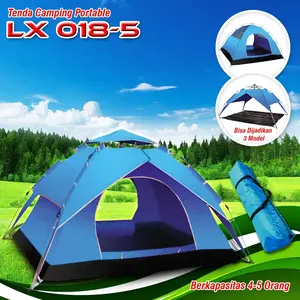Tenda Camping SPEEDS Tenda Kemah muat 4-5 Orang Lipat Portable Type Besar Tenda Otomatis Tas Outdoor 018-5