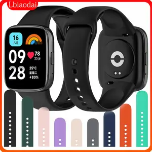 Silicone Strap For Redmi Watch 3 ACTIVE / Redmi Watch 3 Lite Silikon Warna Tali Jam Smartwatch Xiaomi Redmi Watch 3 ACTIVE Bahan Silikon Polos Warna
