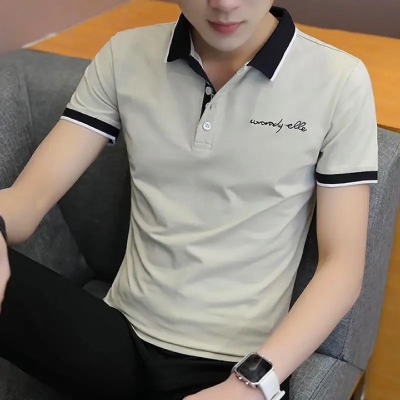 ÁO THUN NAM TAY NGẮN MẪU MỚI NHIỀU MÀU ĐƠN GIÃN THANH LỊCH 01 Menswear Top Polo Có Cổ Cộc Tay Shirt Ngắn Tay Z2 ATN