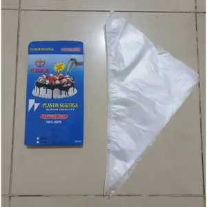 100 PCS Plastik Segitiga Kecil/Besar Piping Bag Untuk Menghias Kue Buttercream Adonan Kue