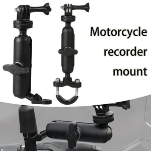 [Konektor Presisi] Braket Kamera Sepeda Motor 360/Holder Aluminium Kuat/Dudukan Stang Spion/GoPro Hero7 6 5+ & Insta360