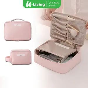 U-Living Tas Penyimpanan Kosmetik Tas Make Up Tas Alat Rias Kuas Travel  Portable Bahan Poliester TM005 Wanita