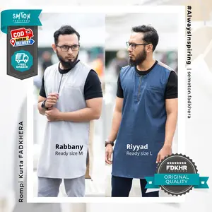 Rompi Kurta FADKHERA RABBANY RIYYAD rompi sholat pria muslim bahan katun premium