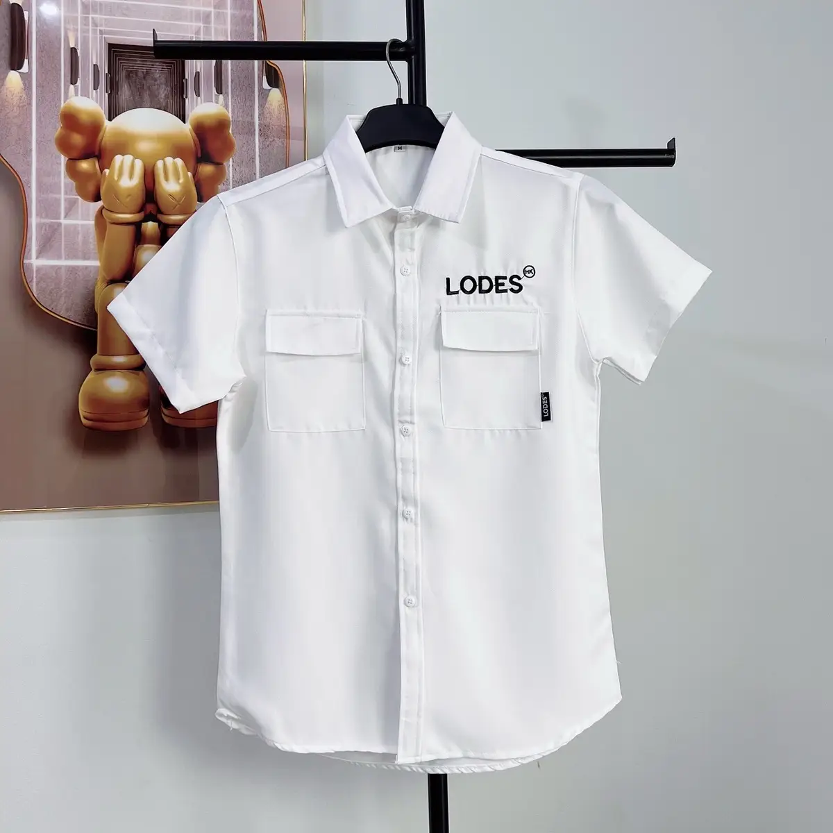 [SM.14] 45-90kg Sơ Mi Unisex thêu lodes ngắn Tay, kate lụa, ít co dãn, Rẻ, Đẹp, bigsize, Thời Trang, menswear