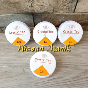 PROMO !!! 1 RoLL Tali Elastis Crystal Tec uk 0.5 0.6 0.7 1.0 Panjang Benang -+20meter/RoLL