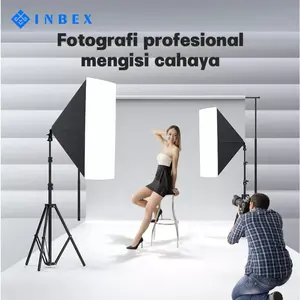 PROMO (COD) INBEX Studio Lighting155W 5500K lampu flash studio foto Potret Fotografi Kecerahan tinggi Logistik cepat