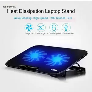 Cooling Pad Laptop Adjustable Stand 2 Kipas 140mm - N99 / Dudukan Kipas Pendingin Laptop Tablet