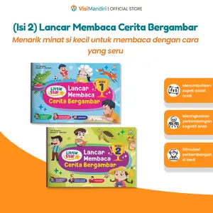 (Dapat 2 Buku) Buku Belajar Membaca Anak - Lancar Membaca Cerita Bergambar Books