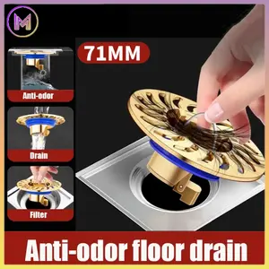 7.1cm Katup Penutup Saluran Air Floor Drain Penutup Saluran Air Kamar Mandi Floor Drain Kamar Mandi Anti Serangga Bau Floor Drain Core