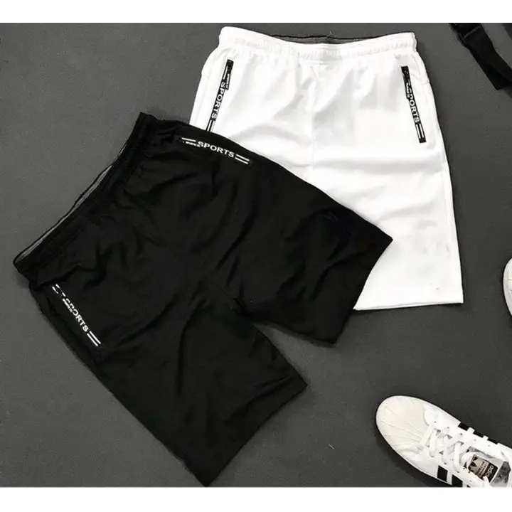 Quần đùi thun nam thể thao vải thun lạnh dày 02 bên hông có khóa kéo Sport cực đẹp cho Gym và chạy bộ chất liệu mềm mịn co dãn 4 chiều
