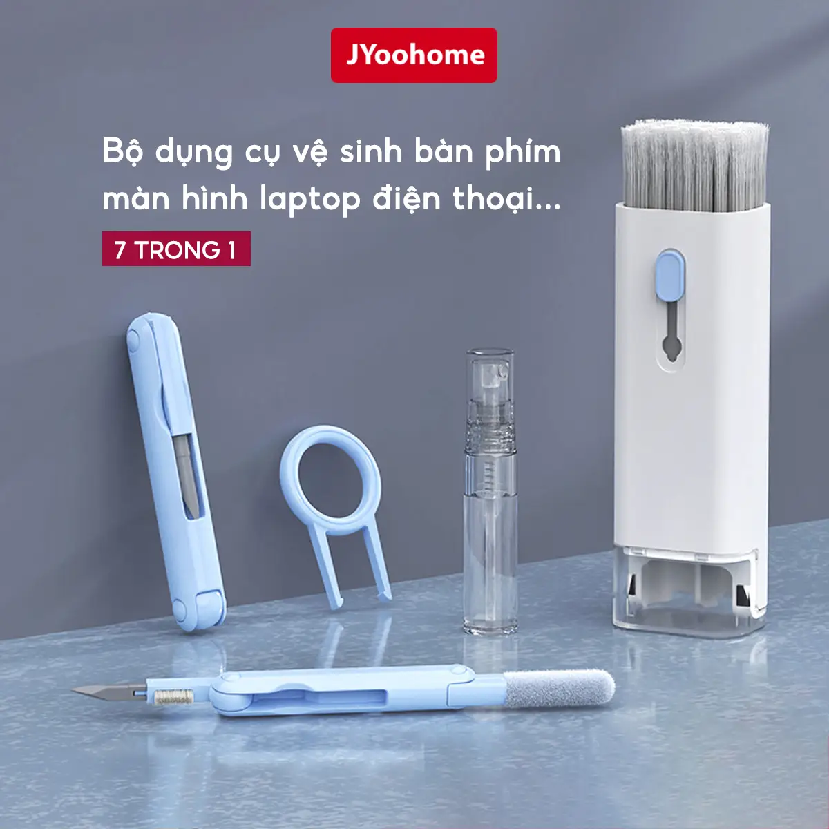 7in1 - Bộ Dụng Cụ Vệ Sinh Laptop Máy Tính Đa Năng, Bộ Vệ Sinh Bàn Phím Màn Hình Tai Nghe Điện Thoại Nhỏ Gọn SMTech Làm Sạch