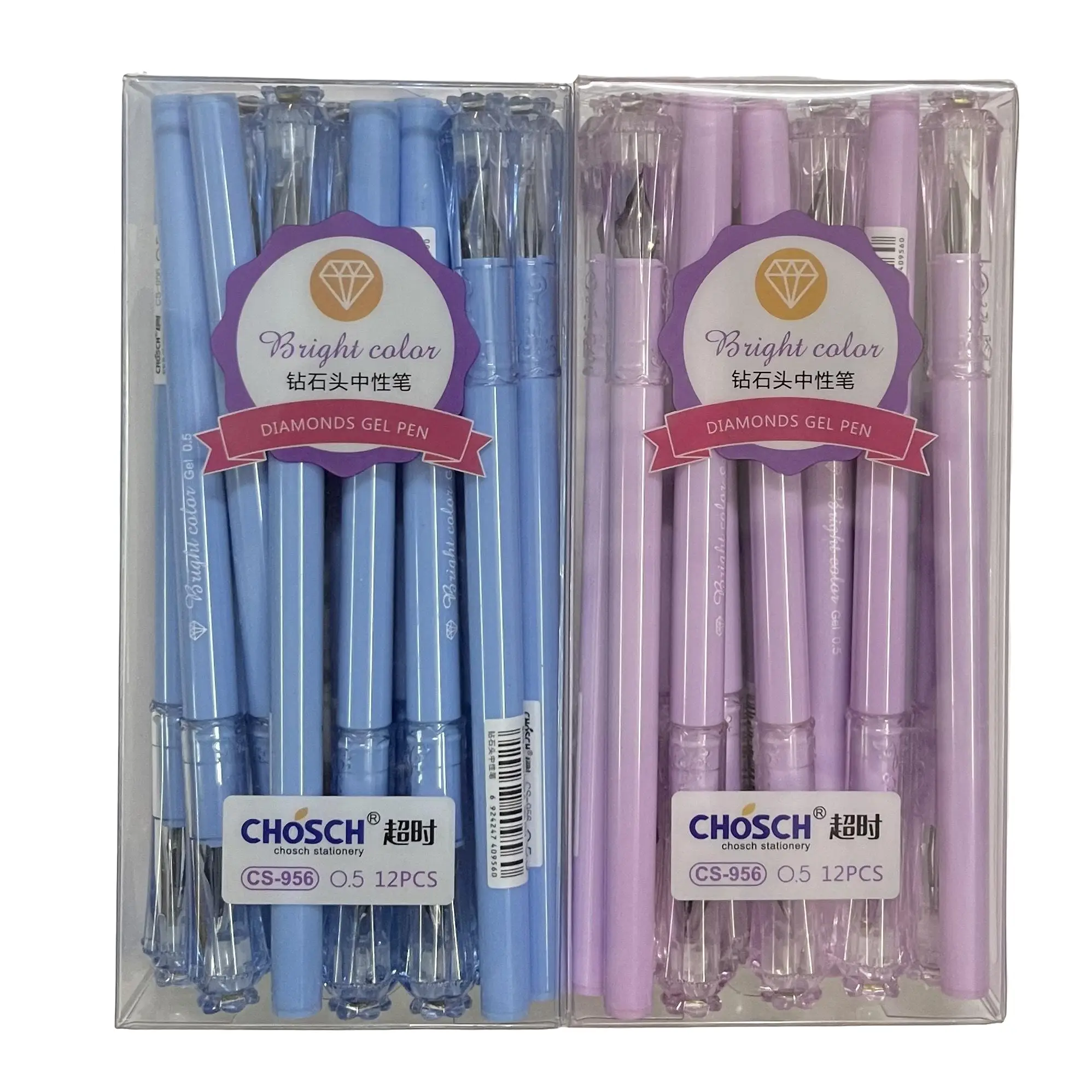 BÚT KIM CƯƠNG XANH/ TÍM CHOSCH (hộp 12 cây)