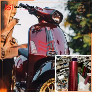 Skotlet Merah Candy Dark Red untuk Variasi Body Motor Motorcycle - Ukuran 50cm x 50cm