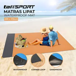 Taffsport Footprint 200x210 cm Matras Lipat Footprint Waterproof Alas Tenda Camping Outdoor Tikar Pantai Tikar Piknik Lipat Tikar Anti Air