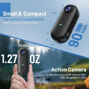 【COD】Thumb Camera 4K Magnetic POV Recorder Pocket Vlog Camera Sports Camcorder Bike Helmet Waterproof Mini Wireless Action Camera