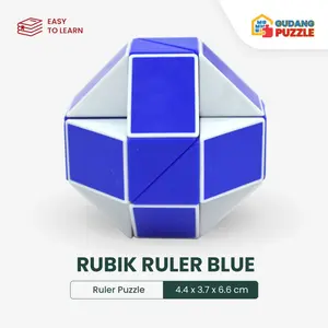 Rubik Puzzle Cube Diansheng Snake Blue and White - 3D Puzzle Twist Cube Mainan Edukasi Anak