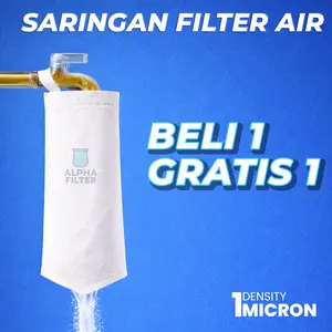 Filter Air Kran Penjernih Beli 1 Gratis 1 saringan Bahan Polyester Premium 1 Mikron Water Purifier pemurni air rumah tangga