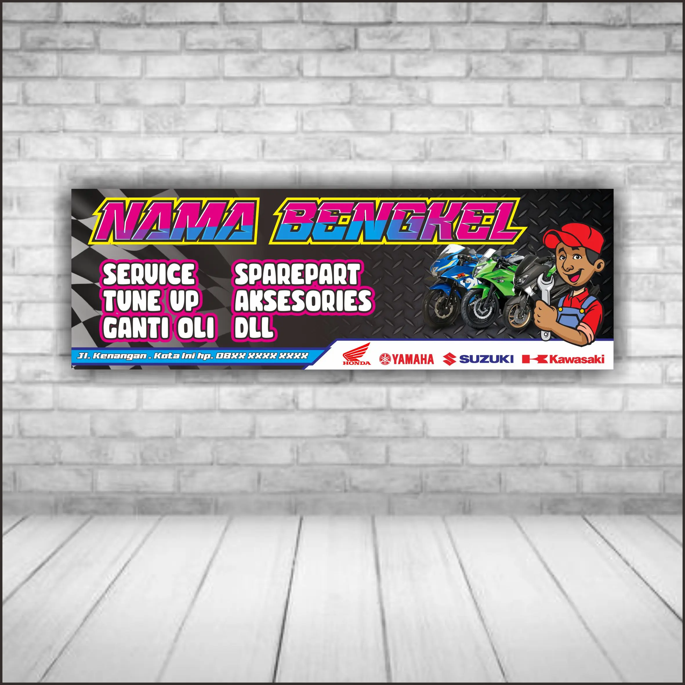 SPANDUK BENGKEL MOTOR / RACING / BANNER / PLANG TOKO - Shop | Tokopedia