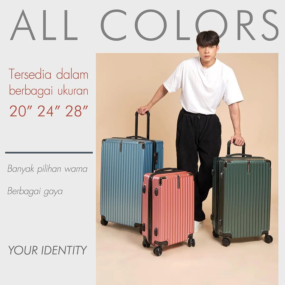 [COLUMROO Koper] T050 Koper travel Bahannya ABS + PC dengan berbagai ...