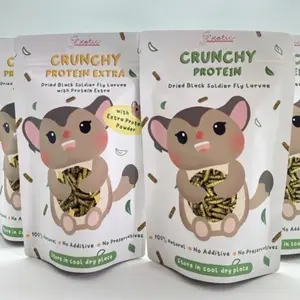 Crunchy Protein, Ulat Kering / Dried BSF (Black Soldier Fly Larvae), 50gr