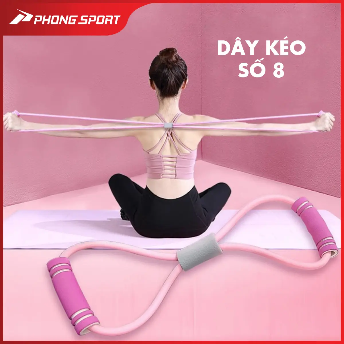 Dây kéo số 8 tập tay vai dây kháng lực tập gym - Phongsport - 1