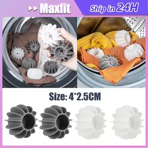 1/5Pcs Silicone Magic Laundry Ball / Reusable Alat Pembersih Bulu Pakaian / Pet Hair Remover Mesin / Cuci Penangkap Bulu Kucing Laundry Ball Anti Kusut