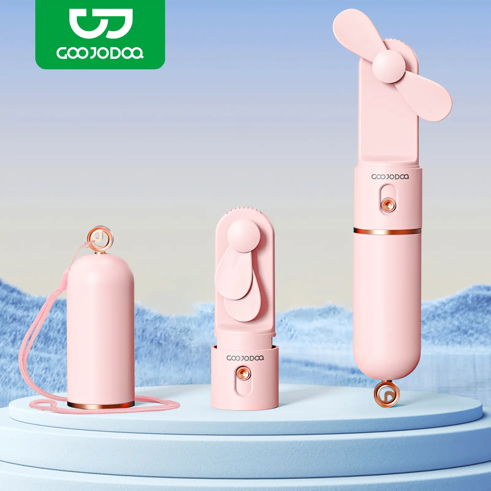 [ GOOJODOQ*KOL/KOC] QUẠT CẦM TAY TINH TẾ NHỎ GỌN TIỆN LỢI THIẾT KẾ HIỆN ĐẠI Phụ Kiện