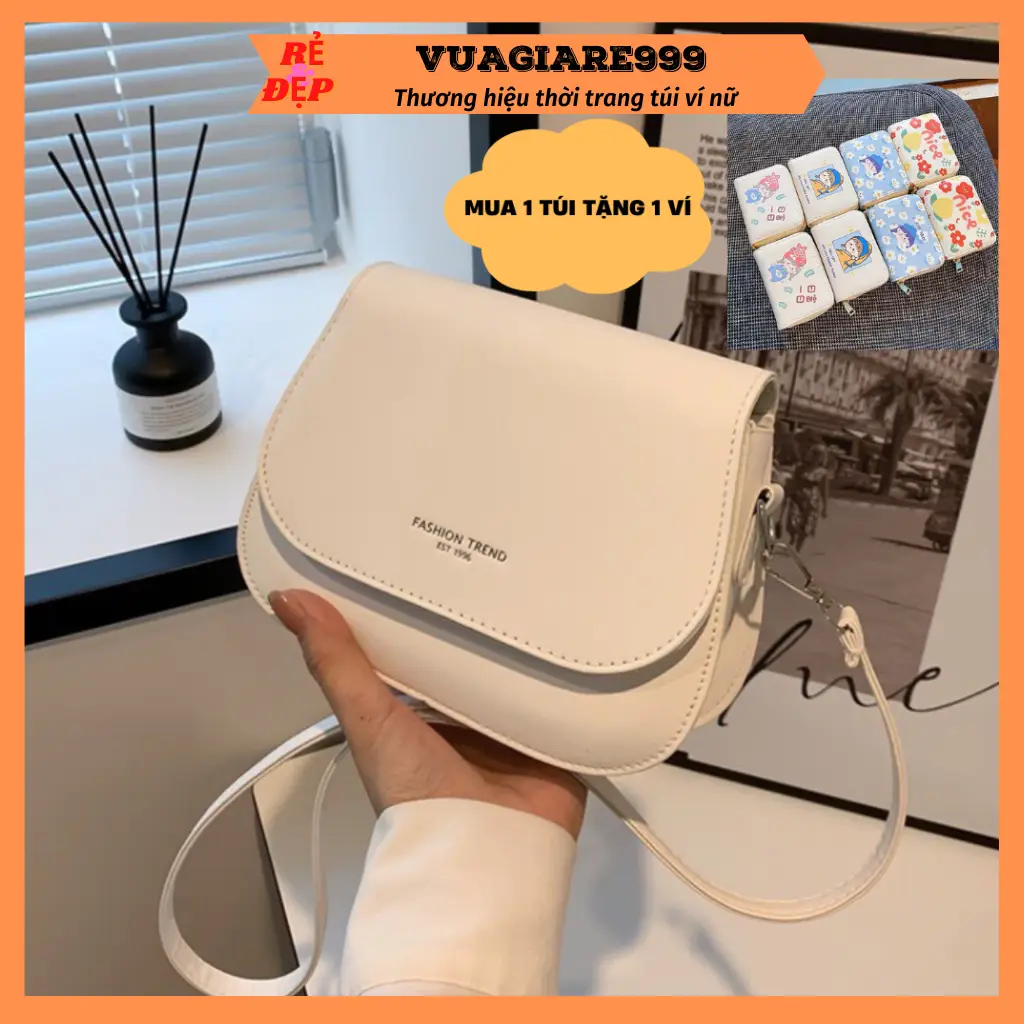 Mua 1 Túi Xách TẶNG 1 Ví - Túi xách nữ đeo chéo basic thời trang Hàn Quốc DC257 - 1