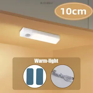 LED Human Body Induction Light Strip Wardrobe Magnetic Suction Light USB Little Night Light Lampu Komputer Panjang