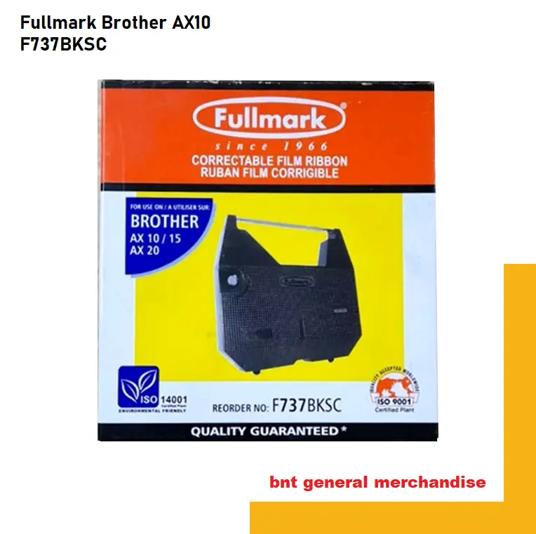 Fullmark Brother Ax10 F737BKSC Compatible Typewriter Ribbon Correctable ...